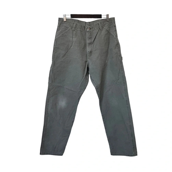 Vintage  Rustler Gray Carpenter Cargo Utility Workwear Jeans - Picture 1 of 8